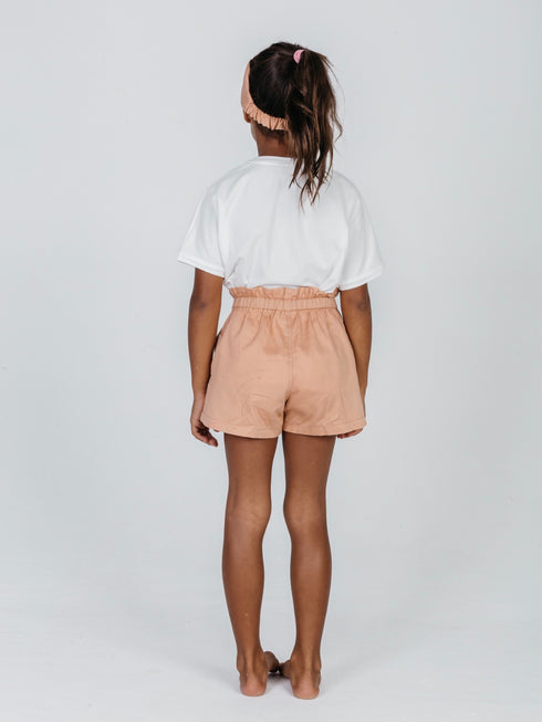 Organic Girls Shorts in Cinnamon